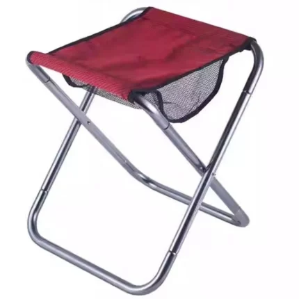 Portable Folding Camping Chair, Max Load 150KG Heavy Duty Outdoor Fishing Chair for Beach Picnic Travel,Aluminum Leisure Stool