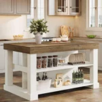 Kitchen Island 3 Shelves 55